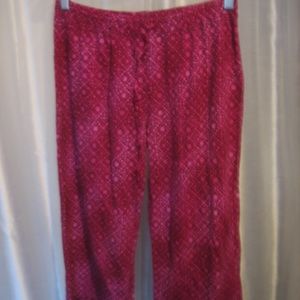 Nautica Blue Sleepwear Dark Pinks Drawstring Lounge Capri's Sz L Pre-Owned